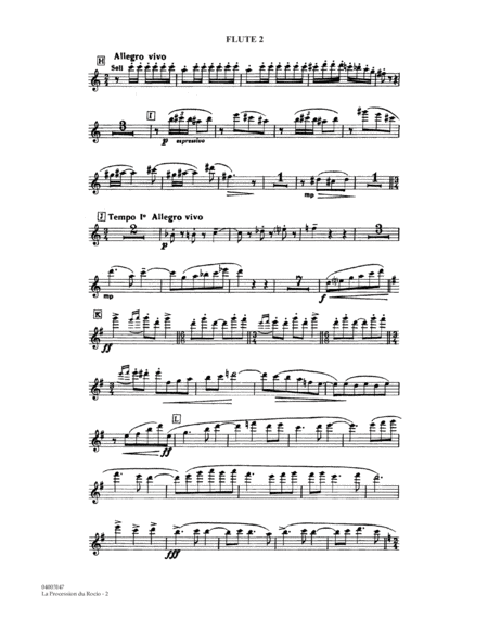 La Procession du Rocio (arr. Alfred Reed) - Flute 2