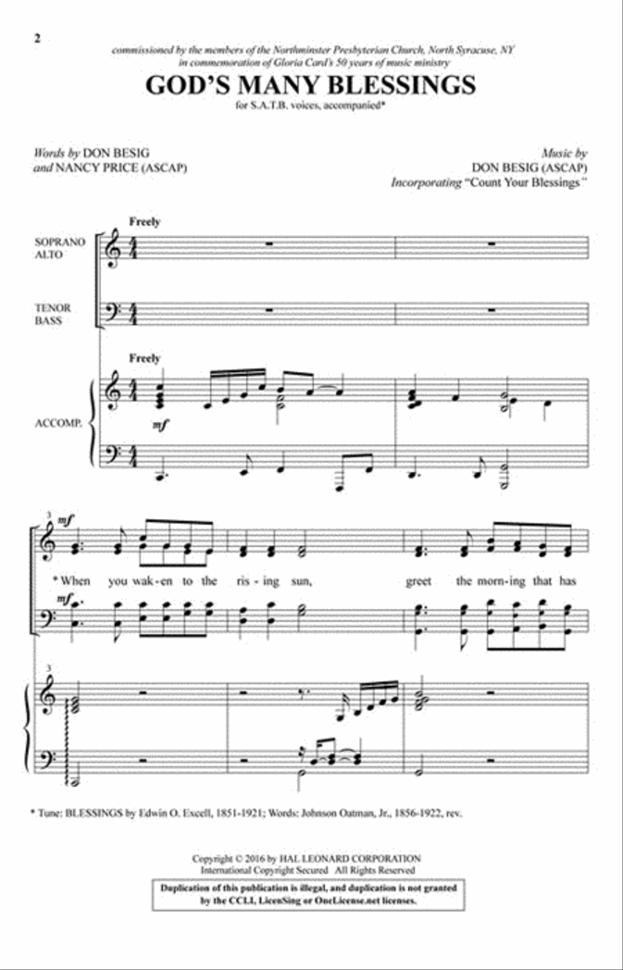 God's Many Blessings God's Many Blessings 4-Part scores gallery preview page 2