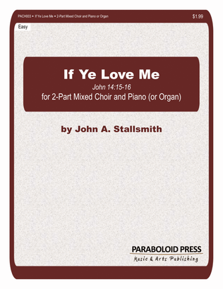 Book cover for If Ye Love Me - 2-Part Mixed Choir and Piano (or Organ)