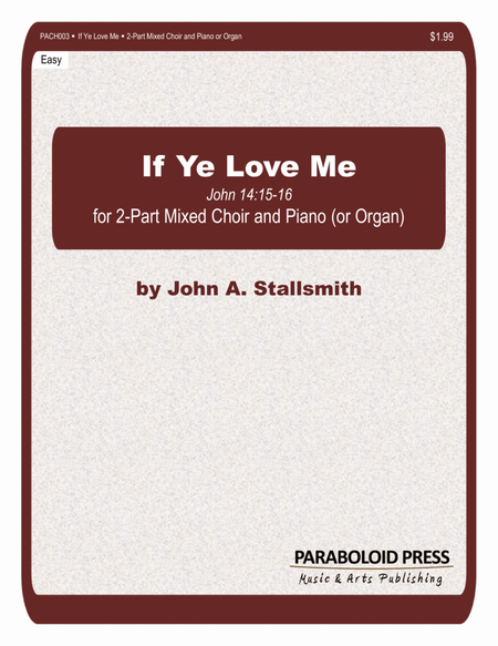 If Ye Love Me - 2-Part Mixed Choir and Piano (or Organ) image number null