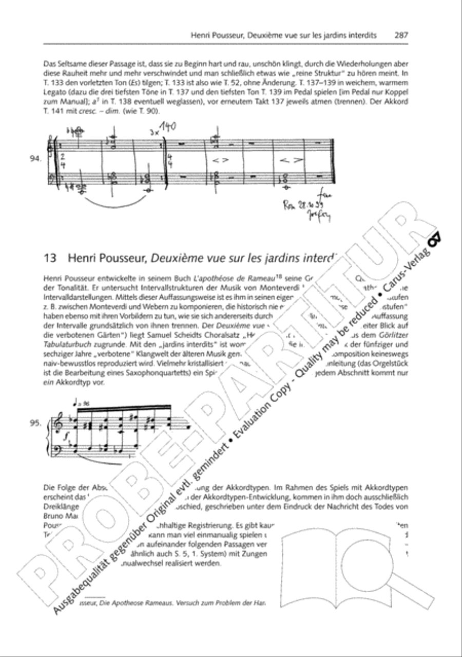 Orgelschule zur historischen Auffuhrungspraxis Organ Solo scores gallery preview page 288