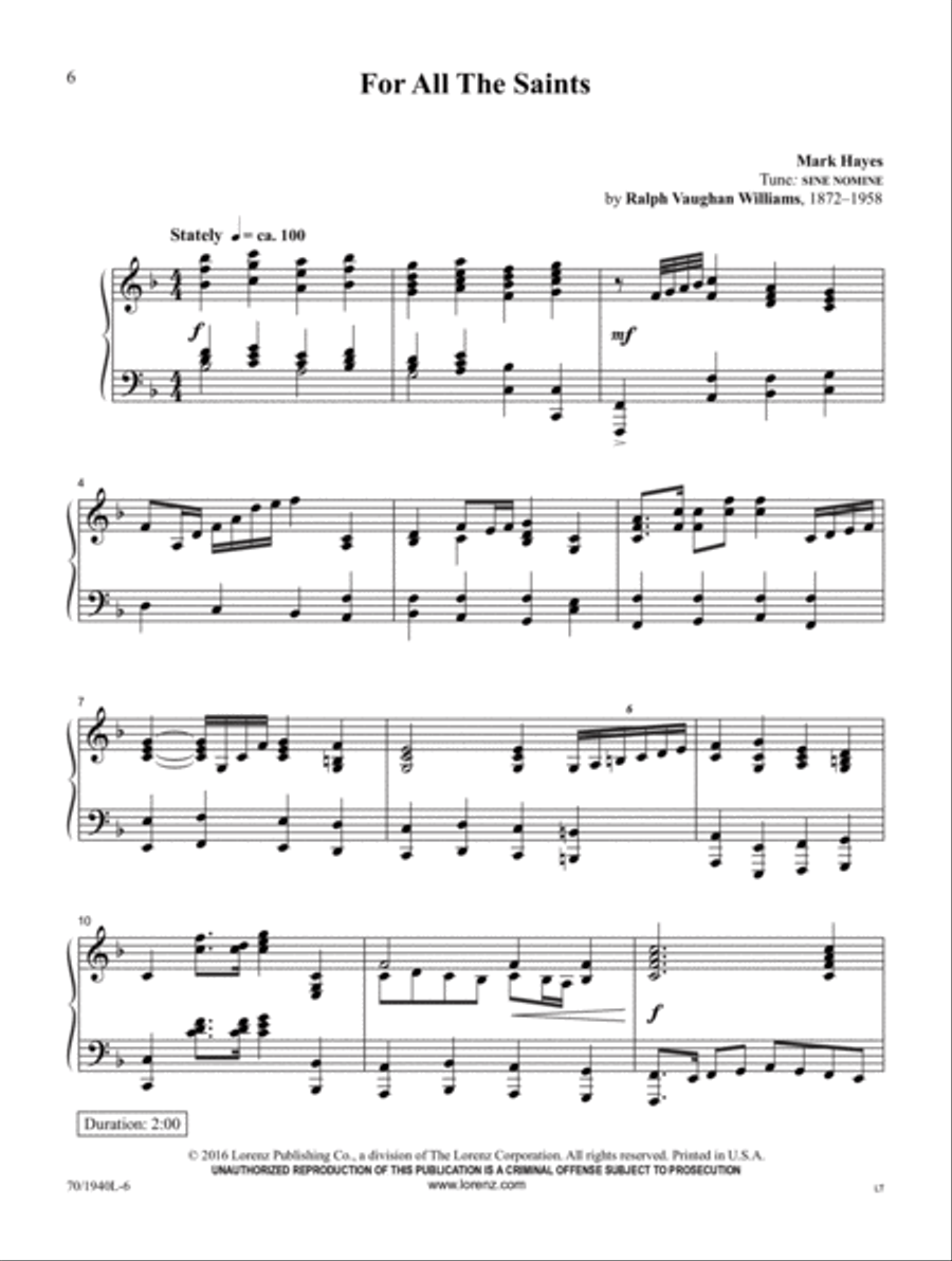 Mark Hayes Miniatures Piano Solo scores gallery preview page 5