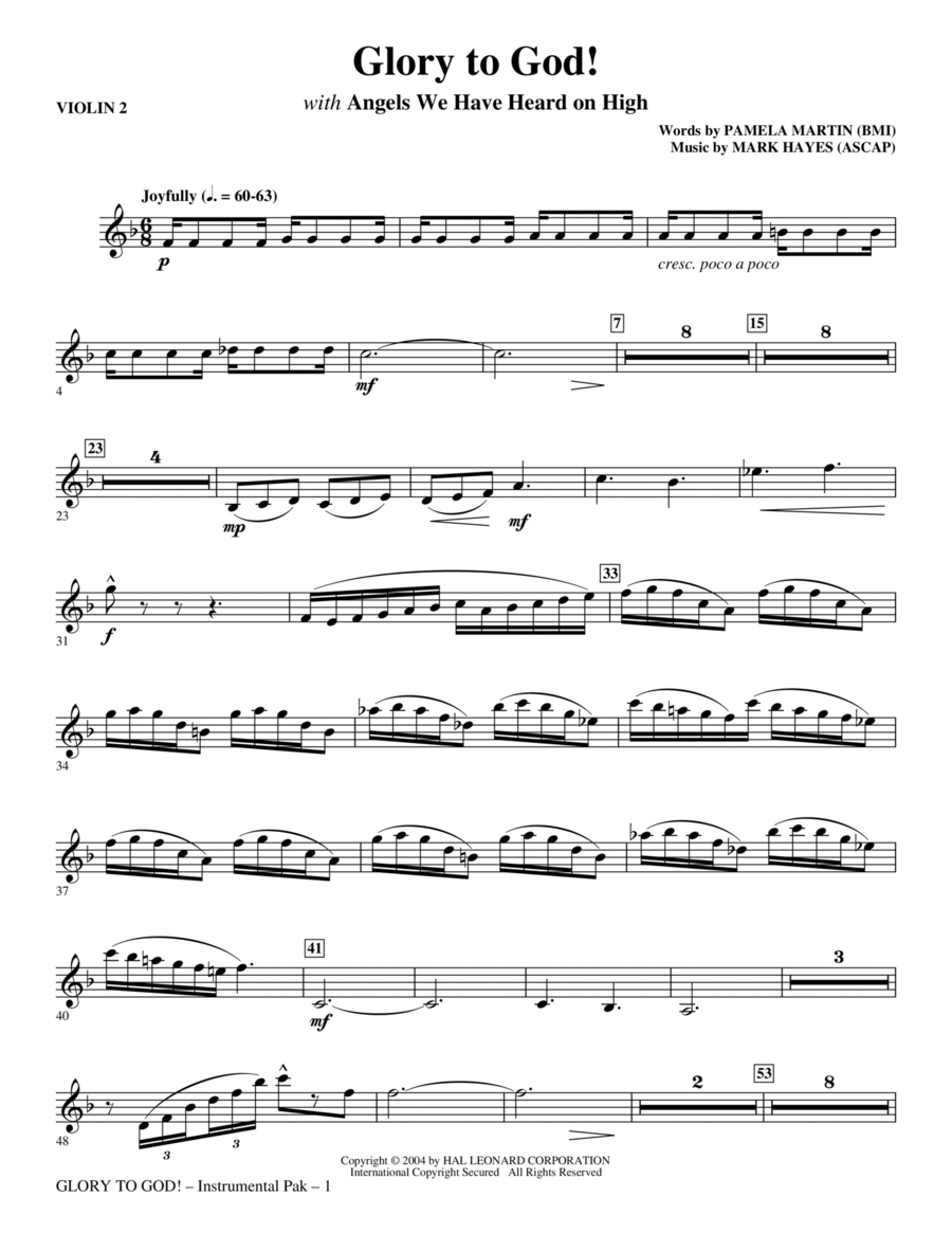 Glory to God! - Viola Choir scores gallery preview page 1