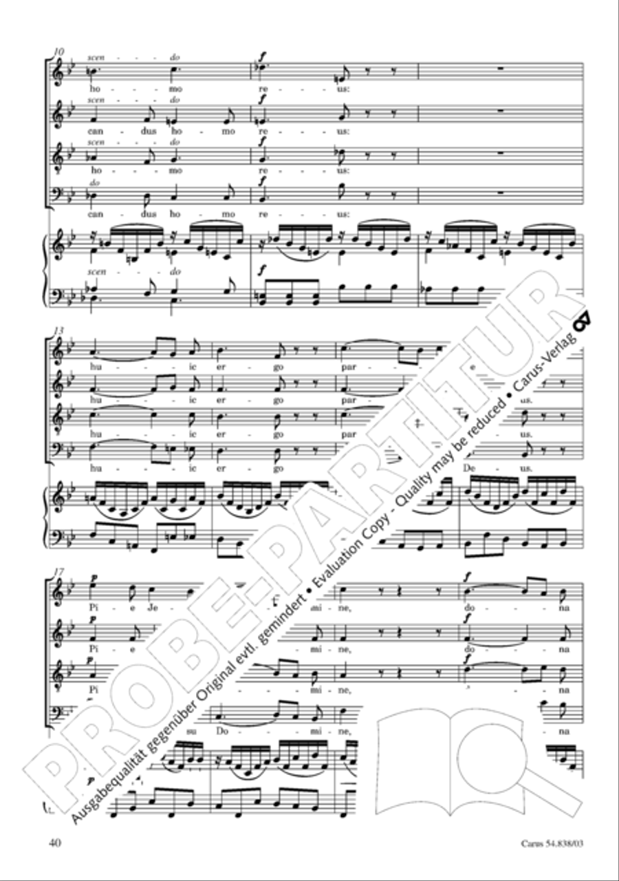 Requiem in B 4-Part scores gallery preview page 45