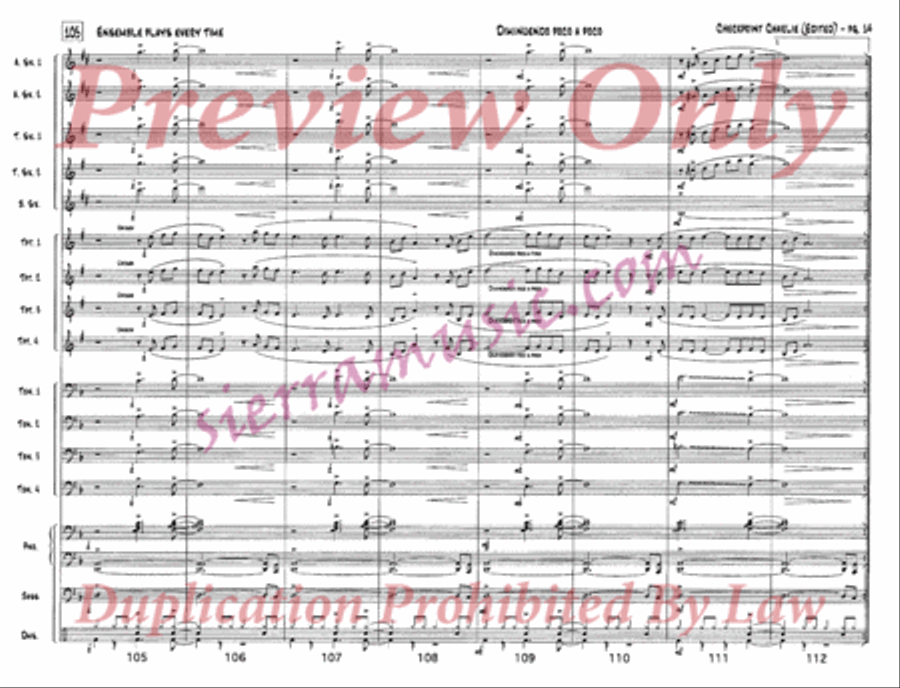 Checkpoint Charlie (Edited) Jazz Ensemble scores gallery preview page 15
