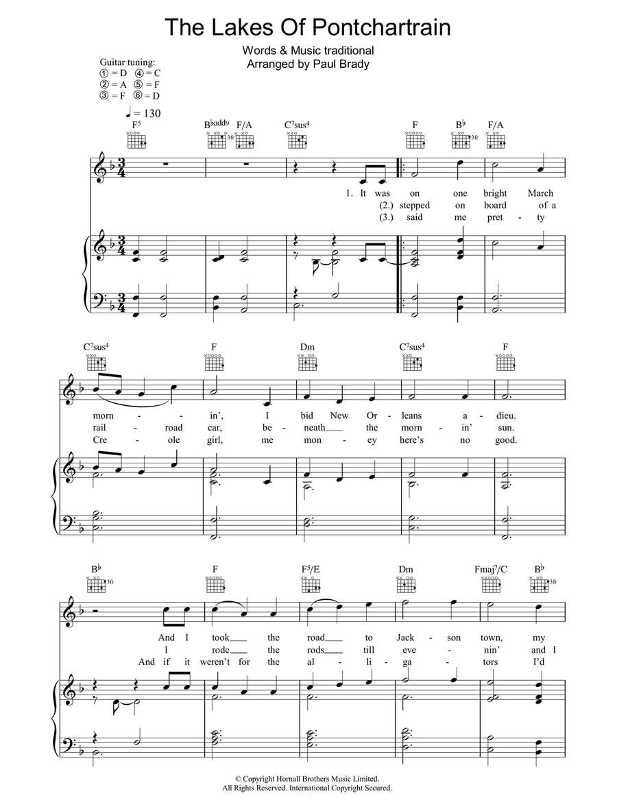 The Lakes Of Pontchartrain Acoustic Guitar scores gallery preview page 1