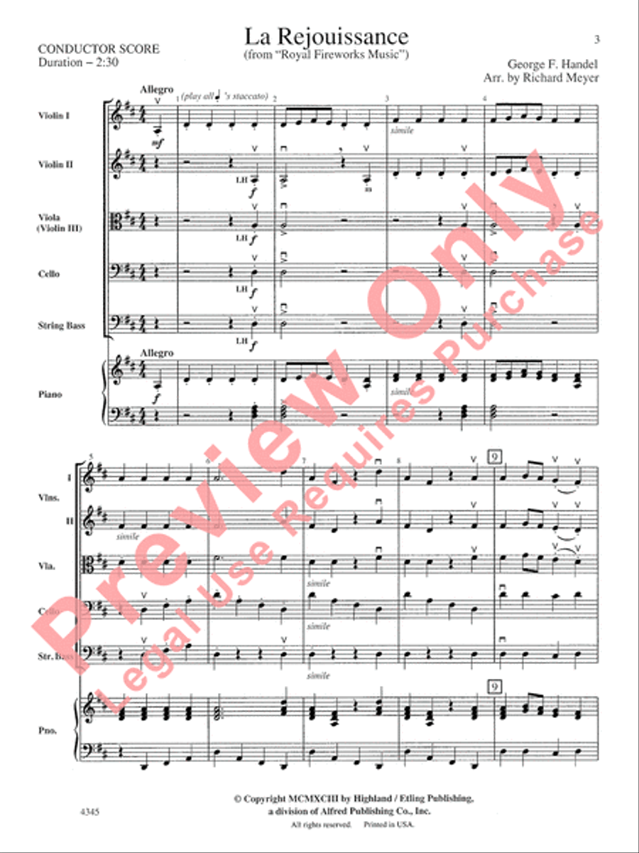 La Rejouissance La Rejouissance String Orchestra scores gallery preview page 4