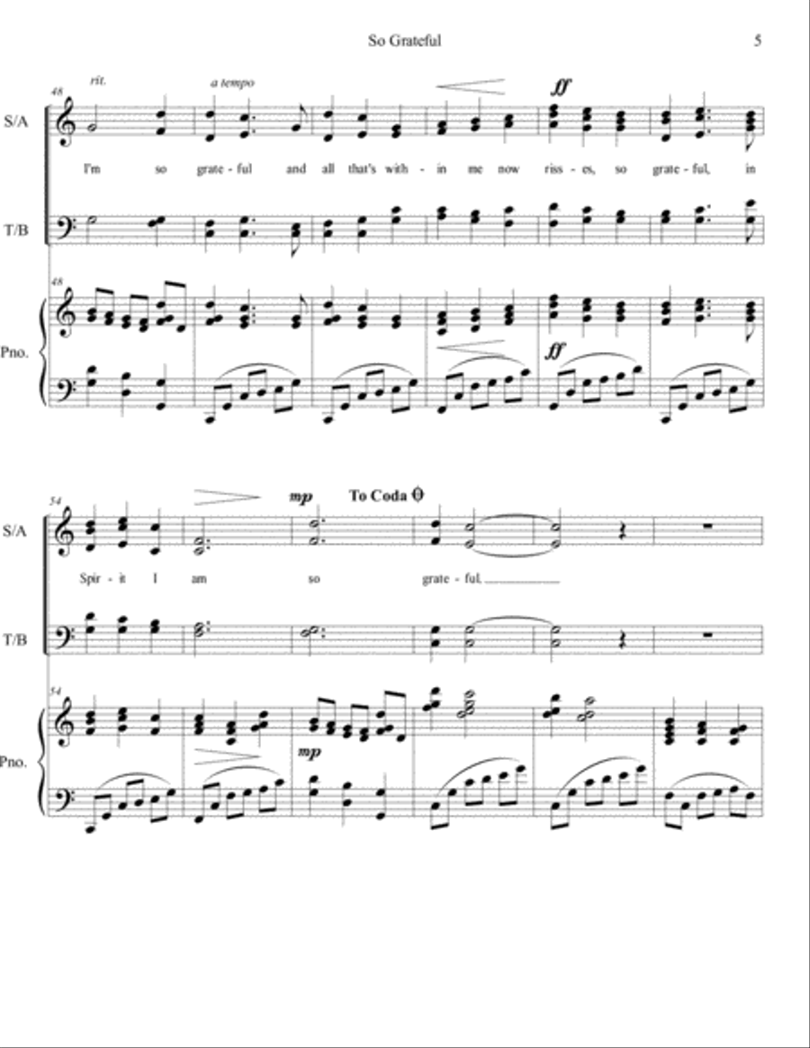 So Grateful 4-Part scores gallery preview page 5