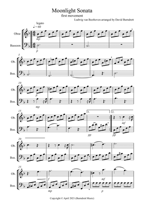 Moonlight Sonata (1st movement) for Oboe and Bassoon Duet