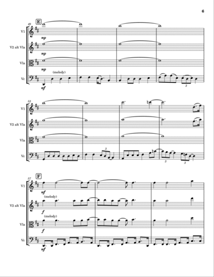 Christmas (baby Please Come Home) String Trio scores gallery preview page 6