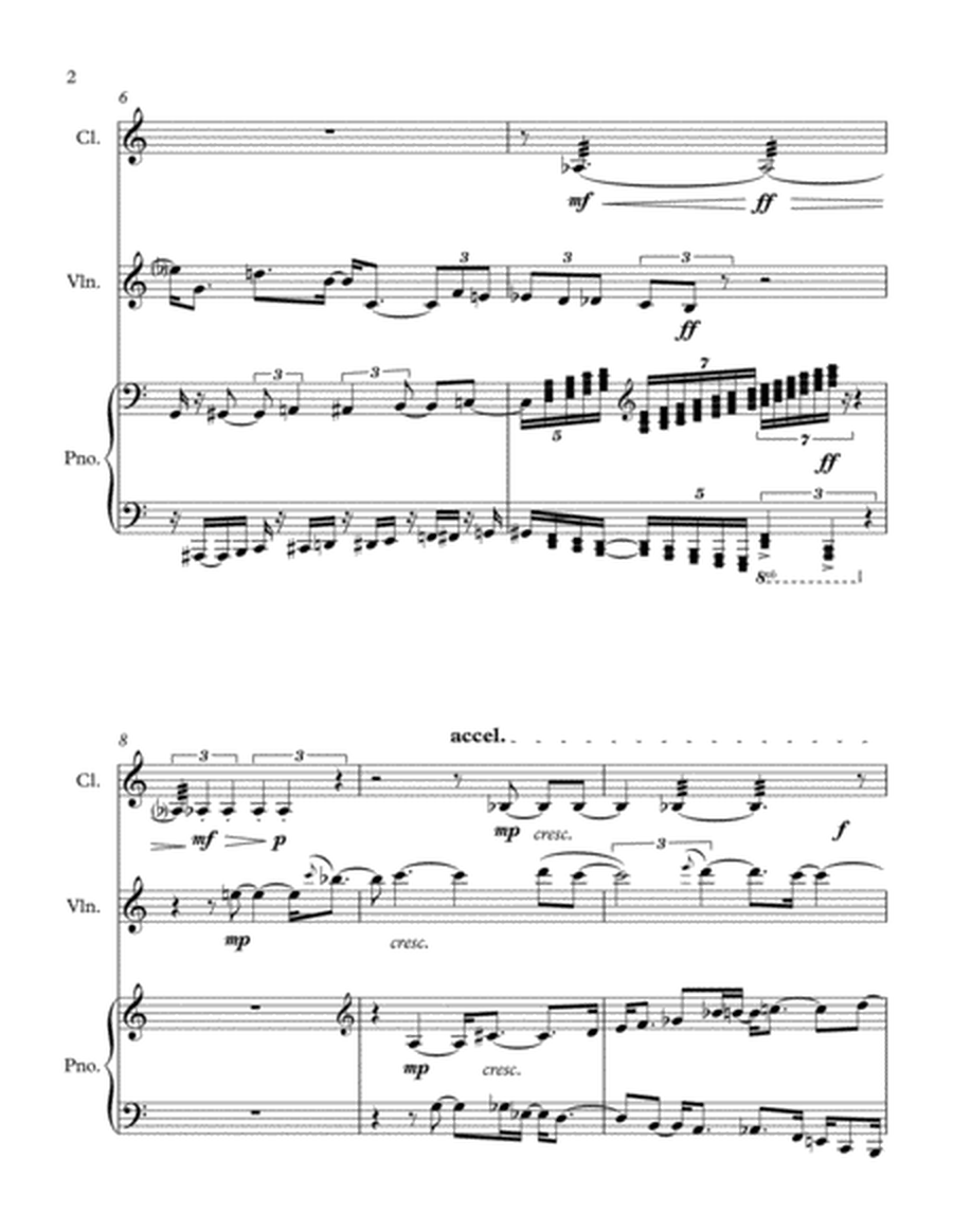 Warped-up Variations for Clarinet, Violin and Piano - Full Score