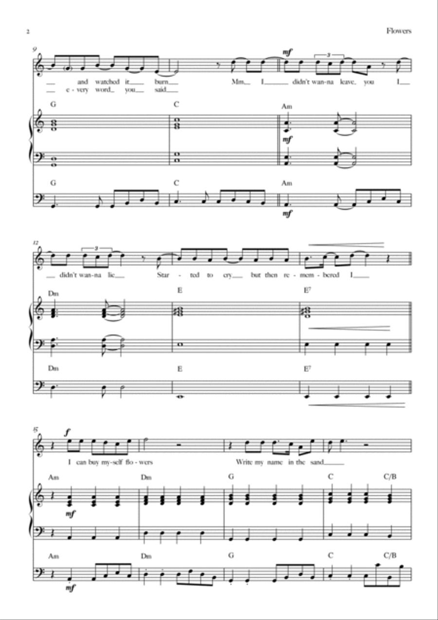 Flowers Bass Guitar scores gallery preview page 2
