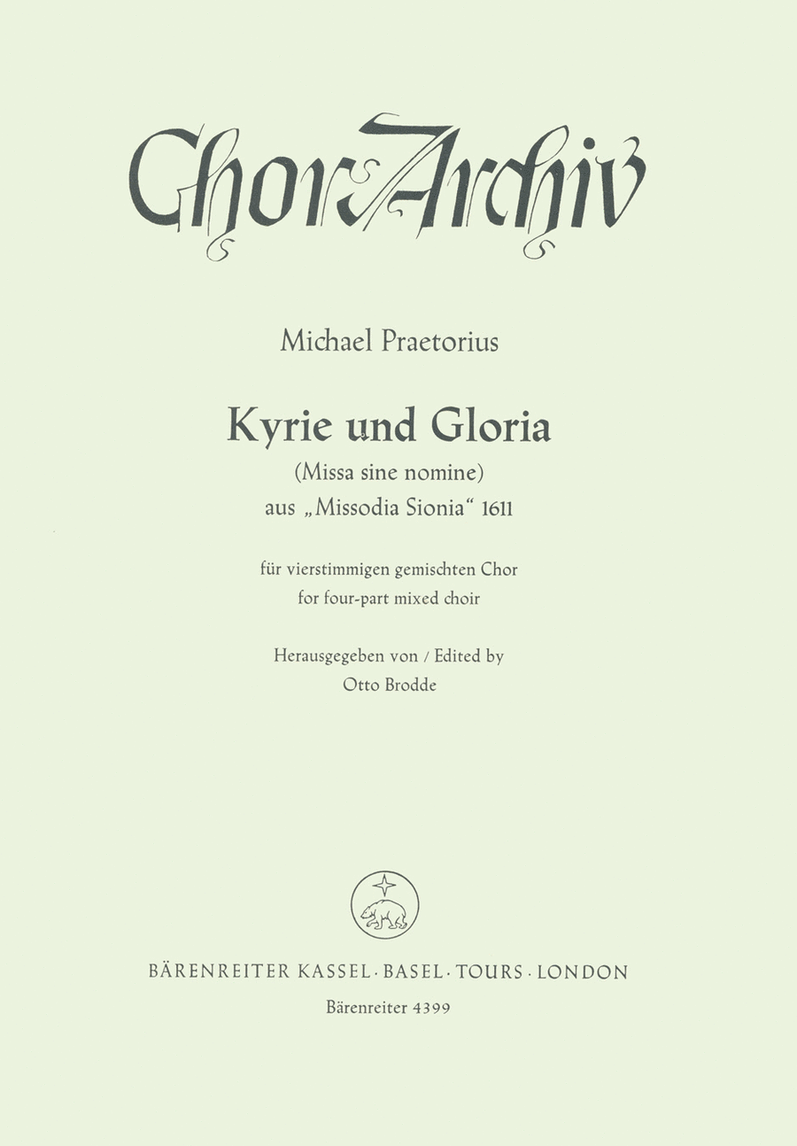 Kyrie und Gloria - Missa sine nomine 4-Part scores gallery preview page 1