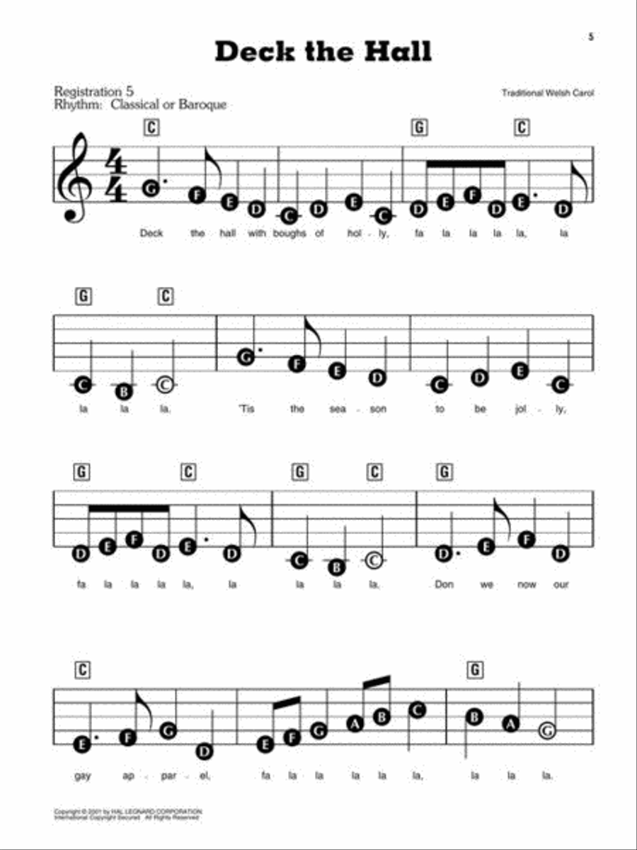 Christmas Songs with 3 Chords Voice scores gallery preview page 5