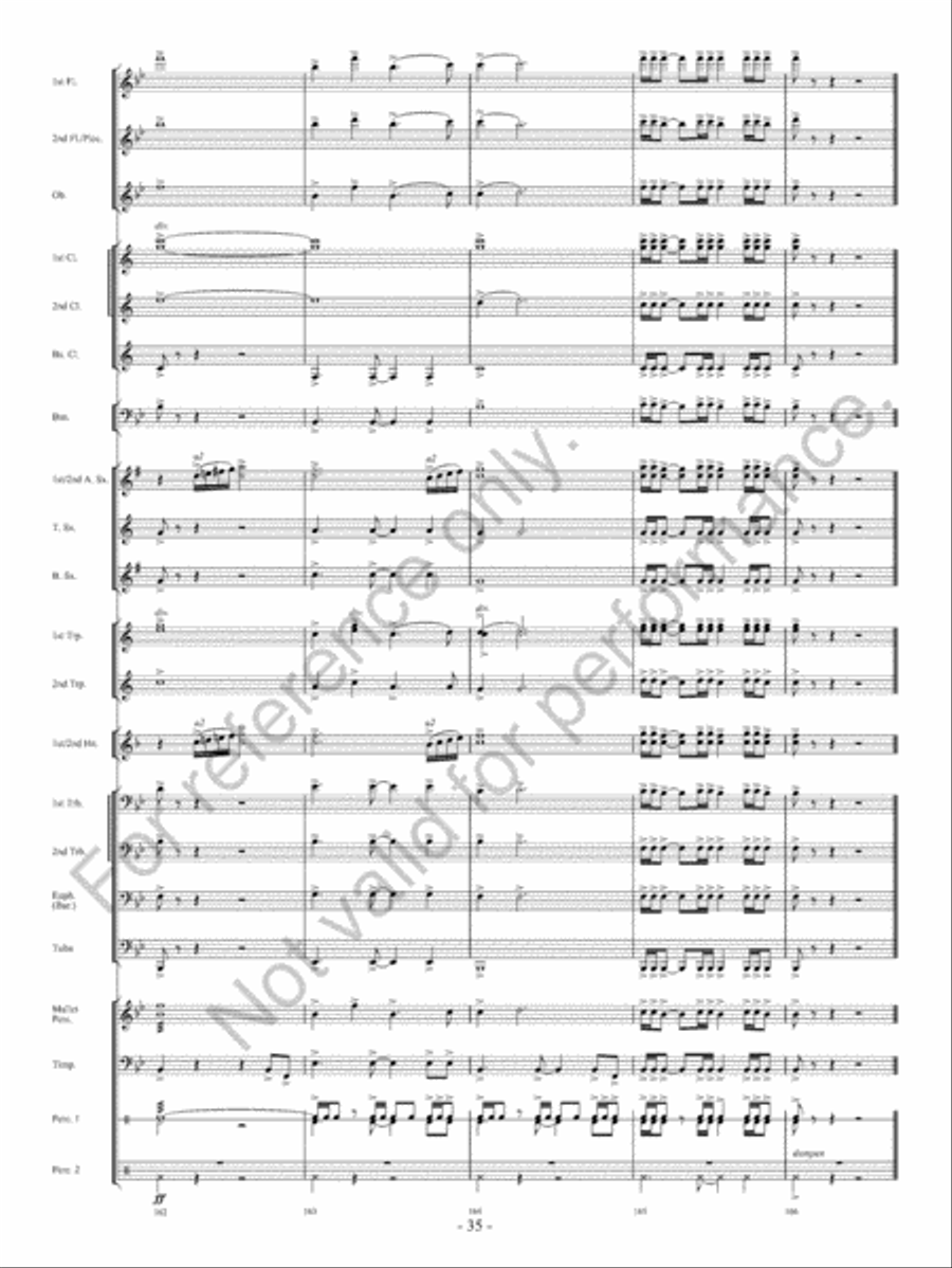 Of Heroes And Demons Concert Band scores gallery preview page 36