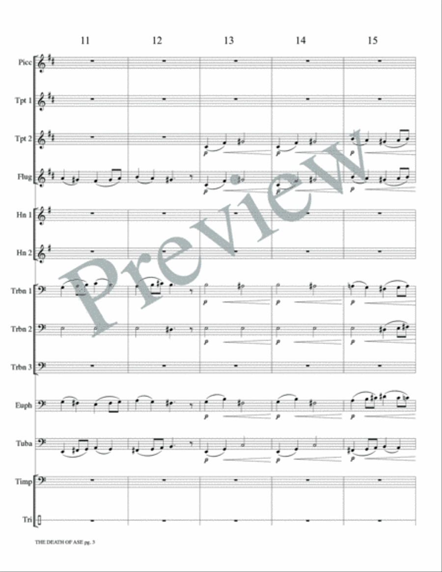 Death of Ase Death of Ase Small Ensemble scores gallery preview page 5