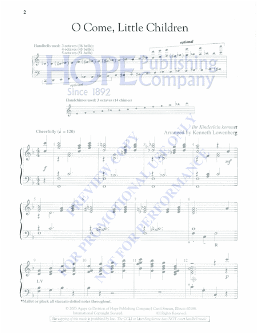O Come, Little Children O Come, Little Children 5-Octaves scores gallery preview page 2
