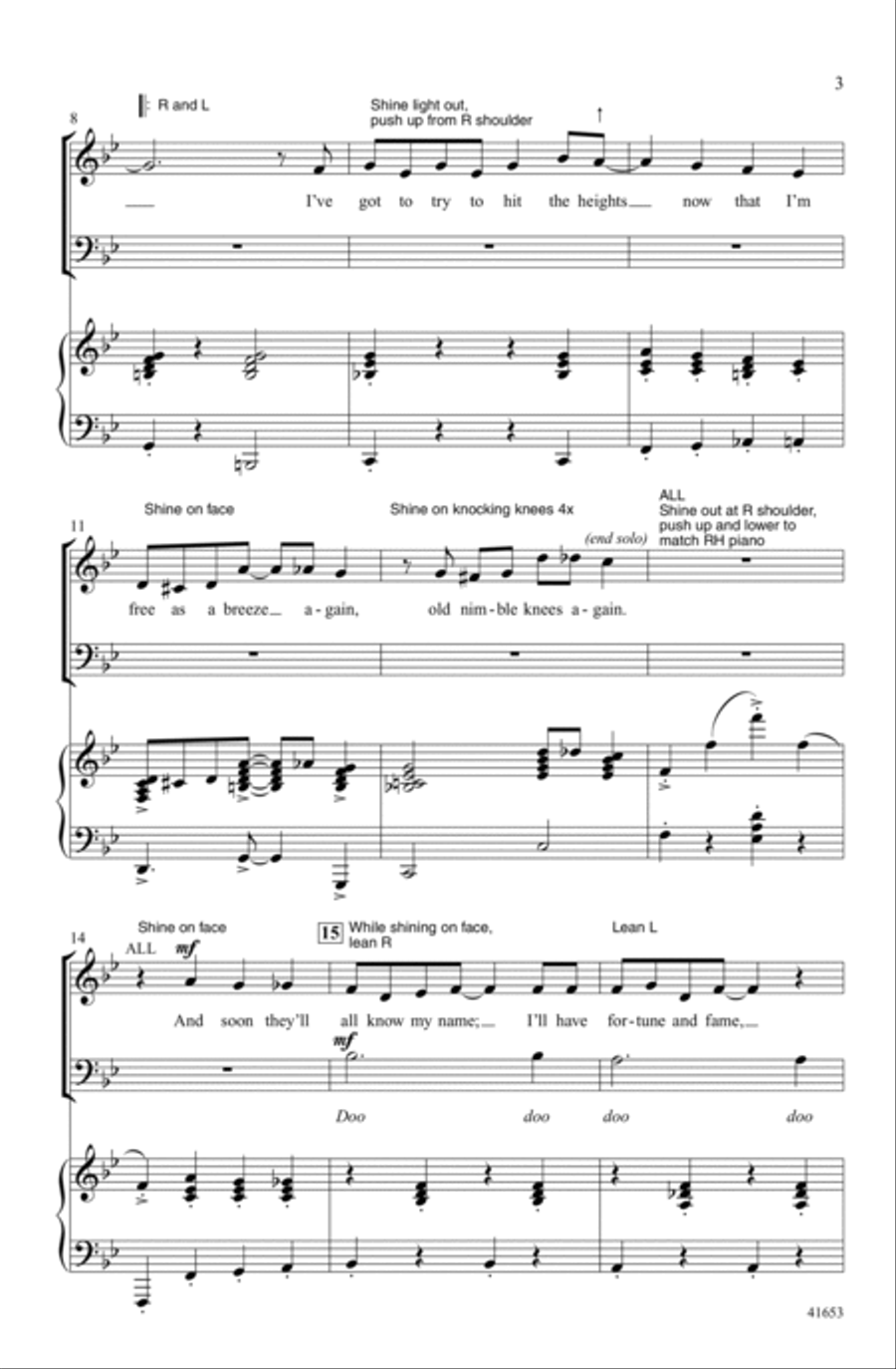 When I Get My Name in Lights Choir scores gallery preview page 2