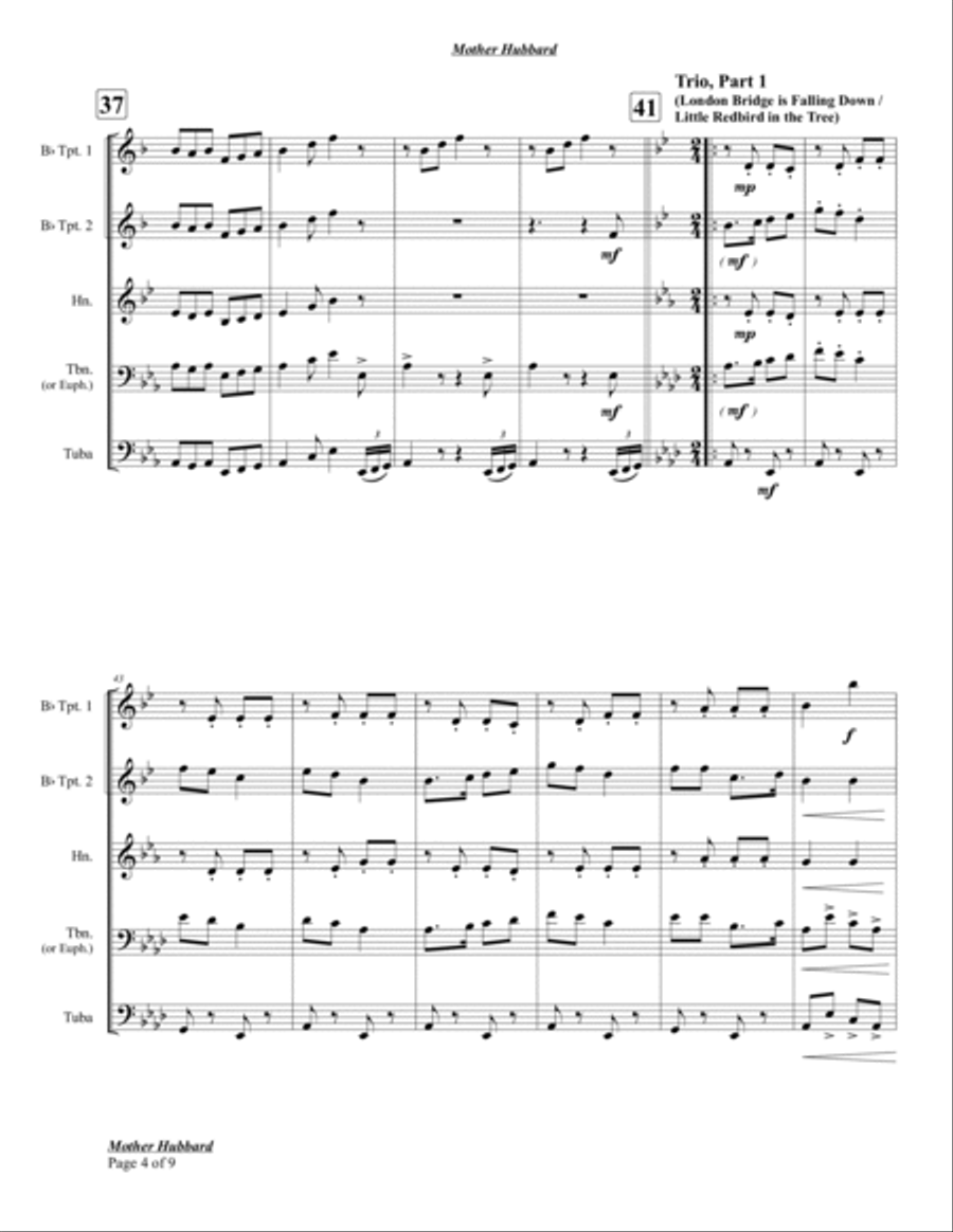 Mother Hubbard Chamber Music scores gallery preview page 6