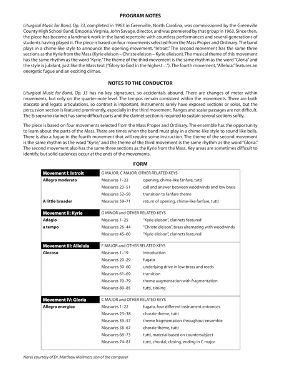 Liturgical Music for Band, Opus 33 Concert Band scores gallery preview page 3