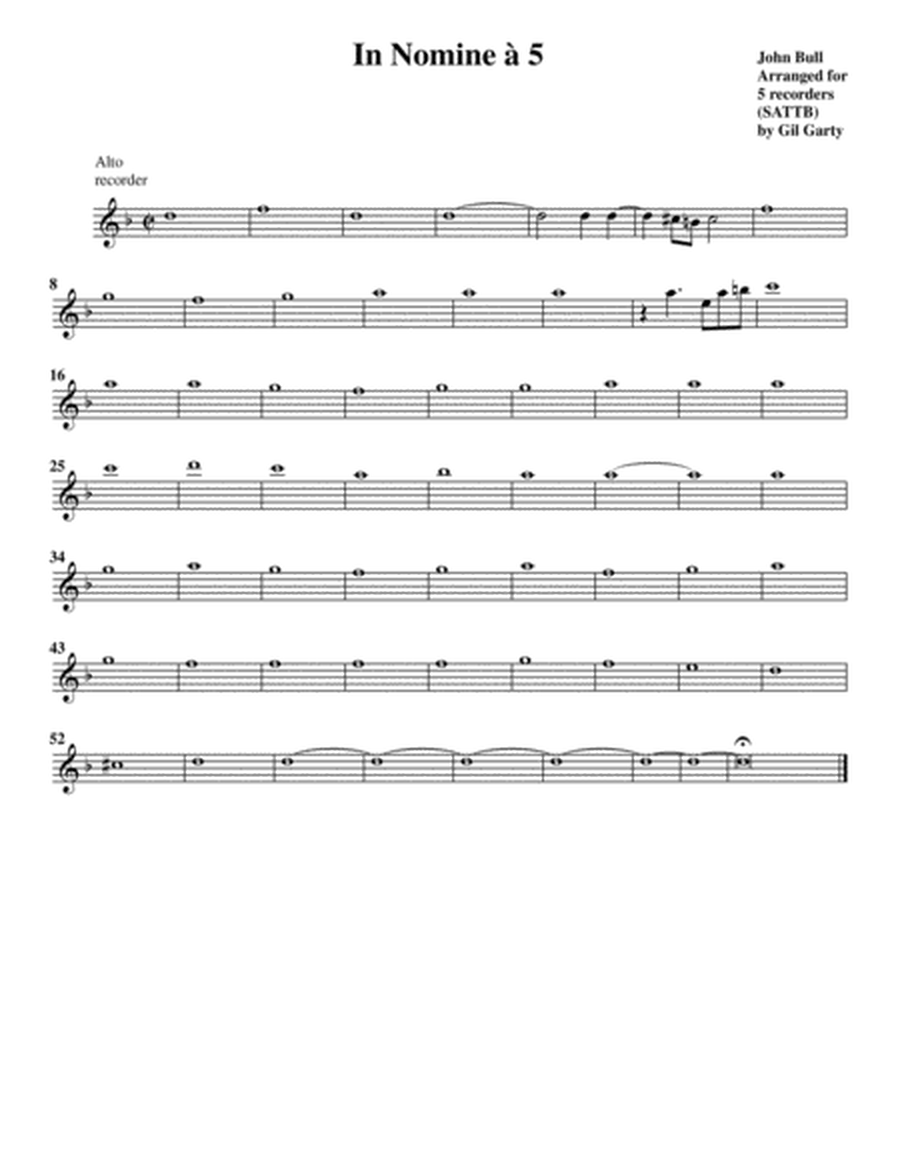 In Nomine a5 (arrangement for 5 recorders)