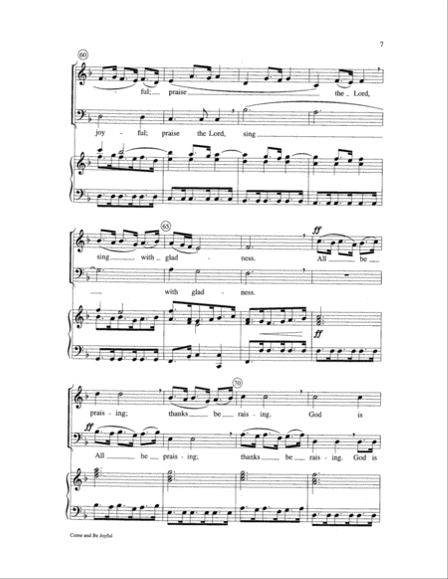 Come and Be Joyful 2-Part scores gallery preview page 7