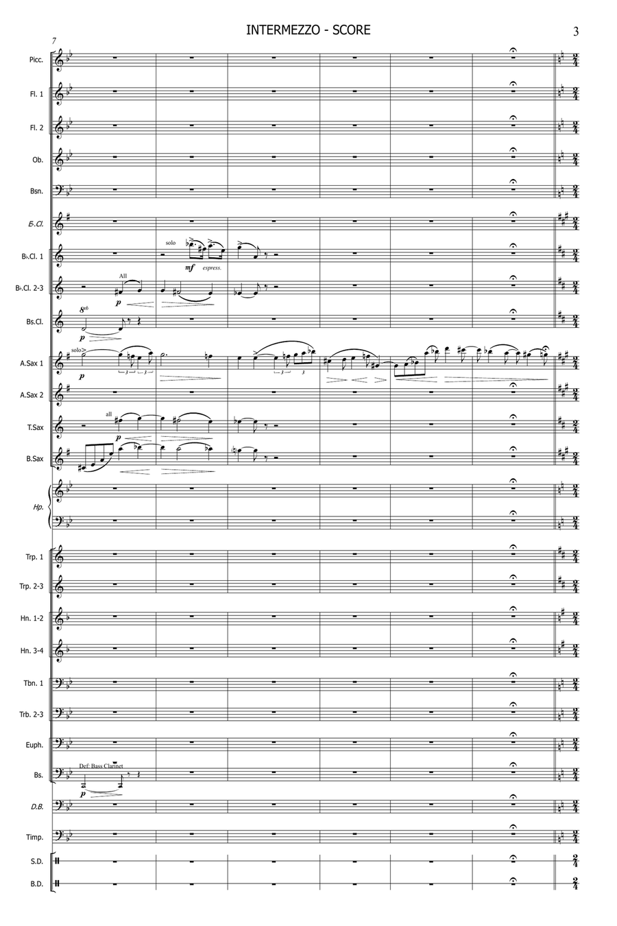 INTERMEZZO from MANON LESCAUT Concert Band scores gallery preview page 4