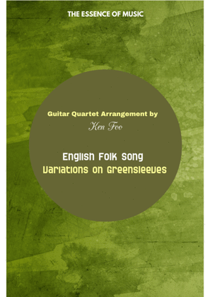 Book cover for Variations on Greensleeves - Score Only