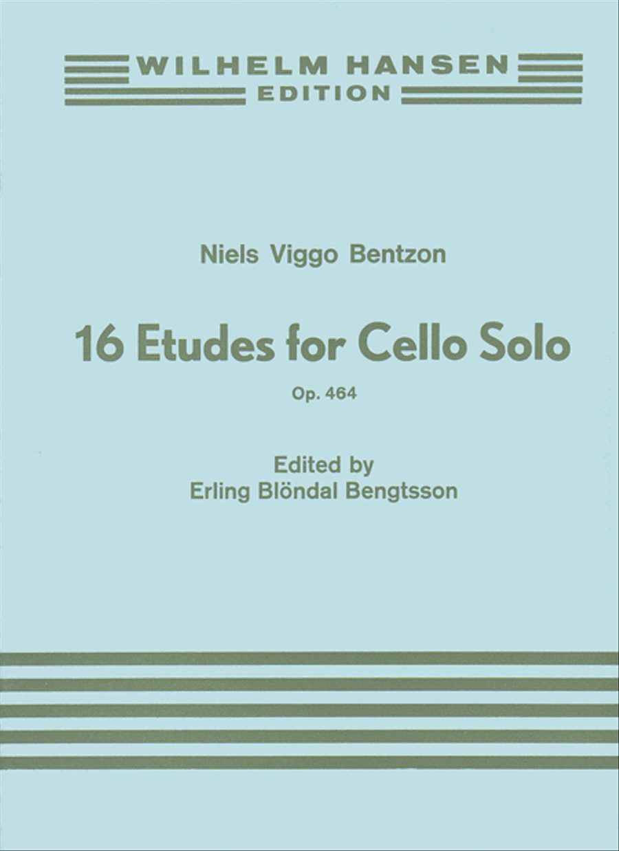 Niels Viggo Bentzon: Sixteen Etudes for Solo Cello, Op. 464 Cello Solo scores gallery preview page 1