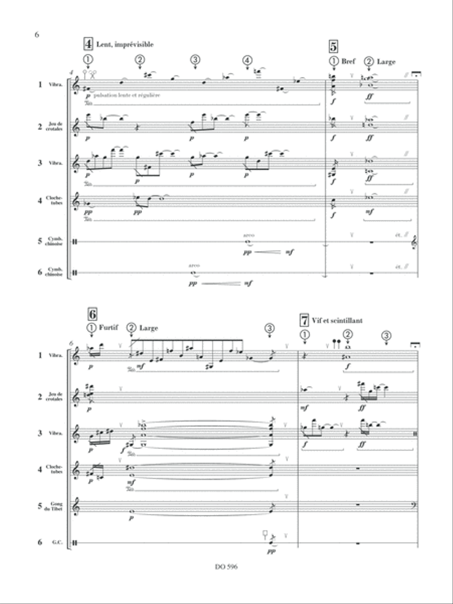 Lyre de cristal Percussion scores gallery preview page 6