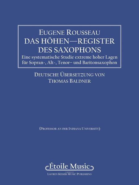 Saxophone High Tones (German Ed.)