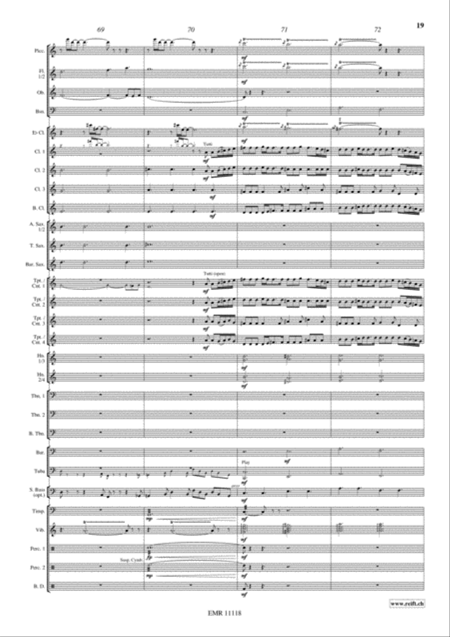 3 Moments Of Happiness Concert Band scores gallery preview page 20
