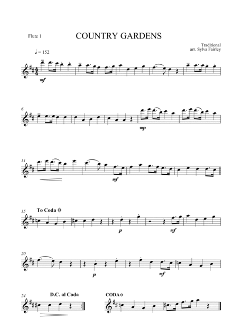 Country Gardens Country Gardens Woodwind Ensemble scores gallery preview page 4