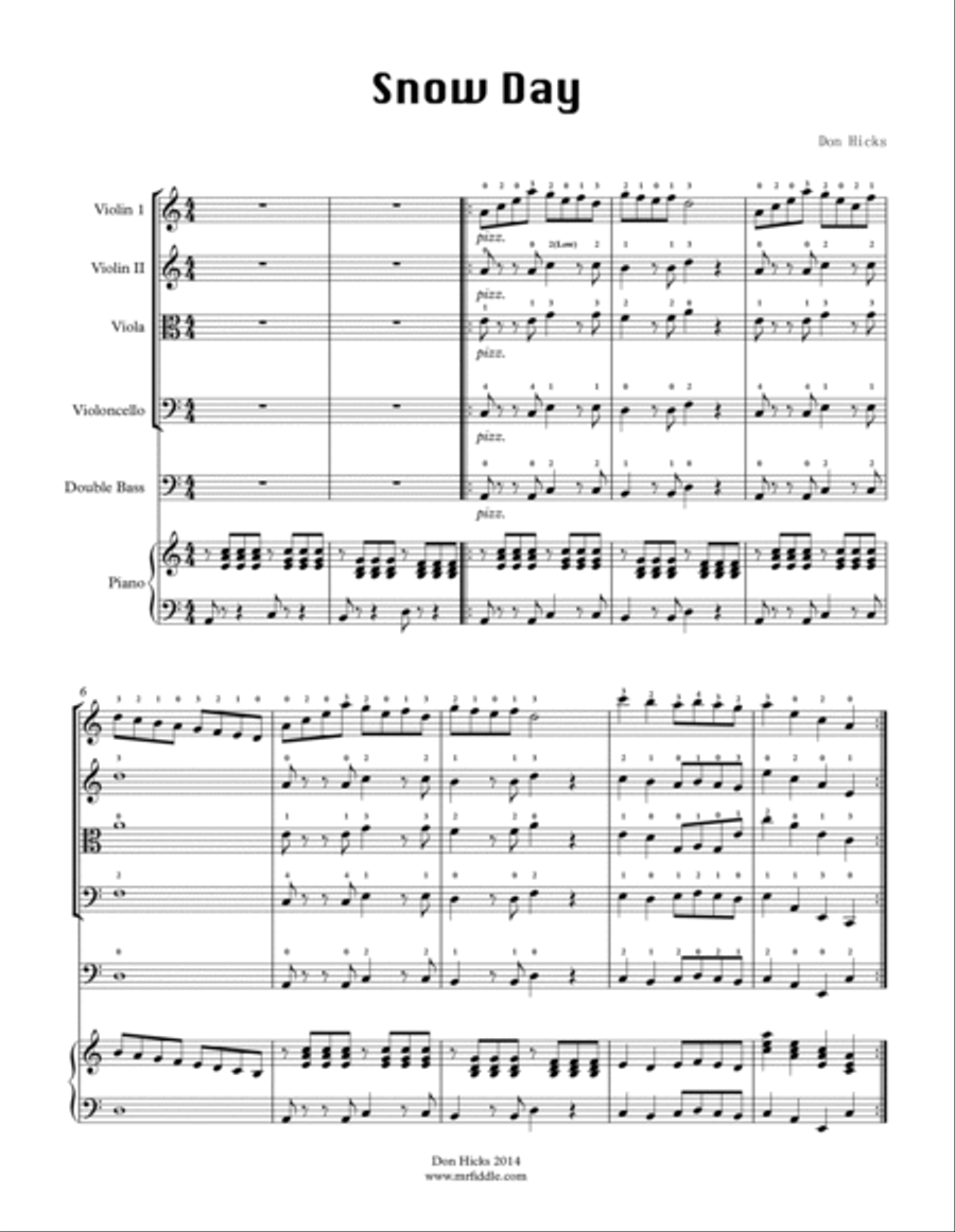 Snow Day Snow Day Piano Quartet scores gallery preview page 2