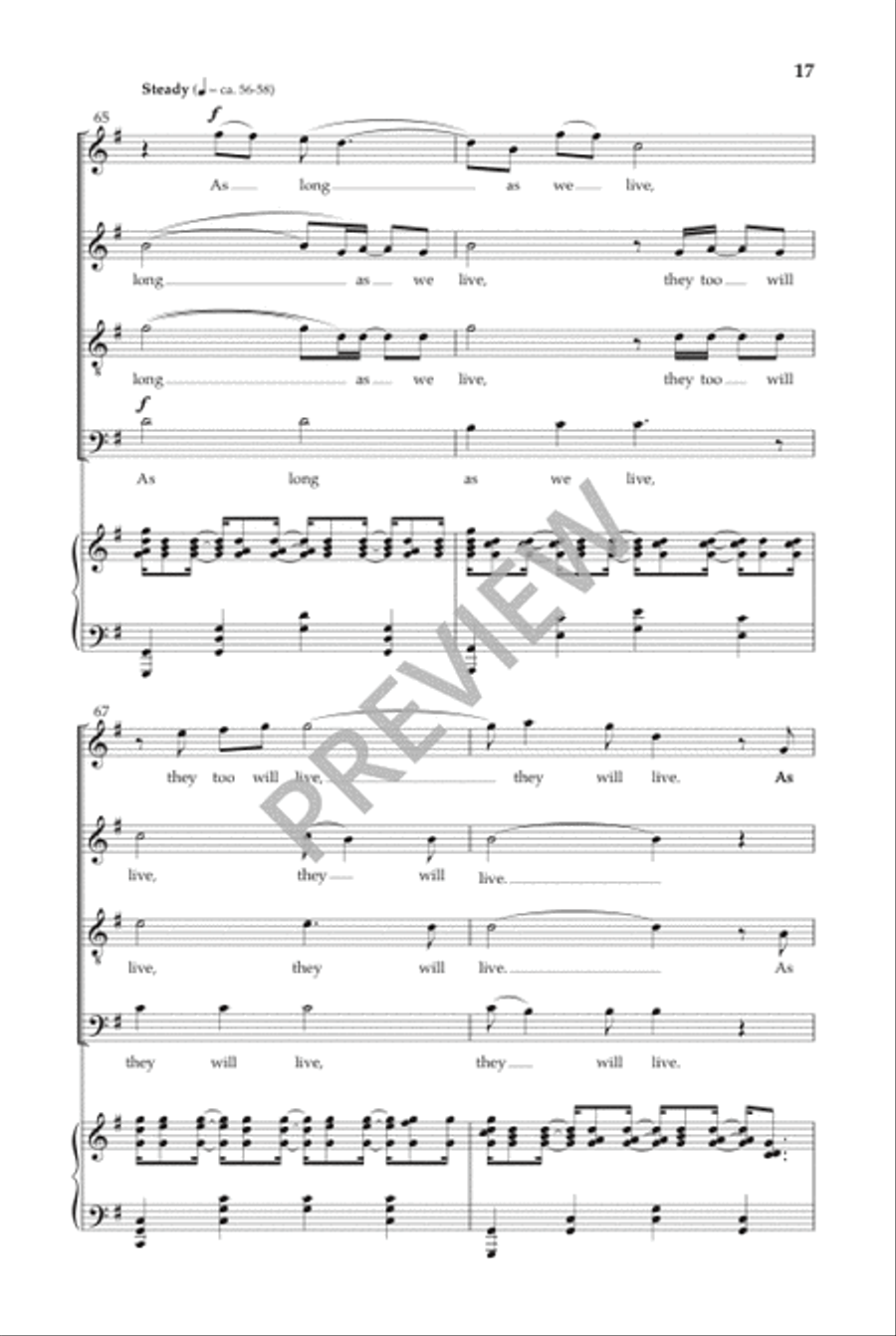 We Remember Them (SATB) 4-Part scores gallery preview page 18