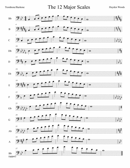 Major Scales for Trombone & Euphonium