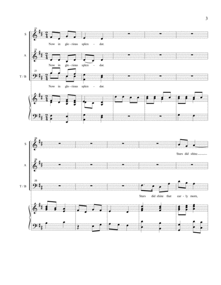 Welcome Now the Winter Morn (SATB) image number null