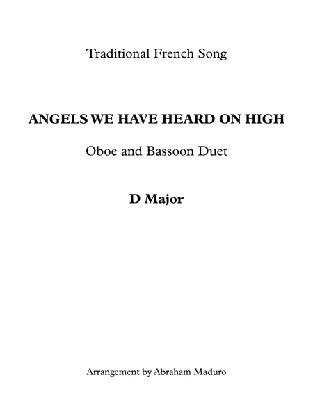 Angels We Have Heard On High Oboe and Bassoon Duet image number null