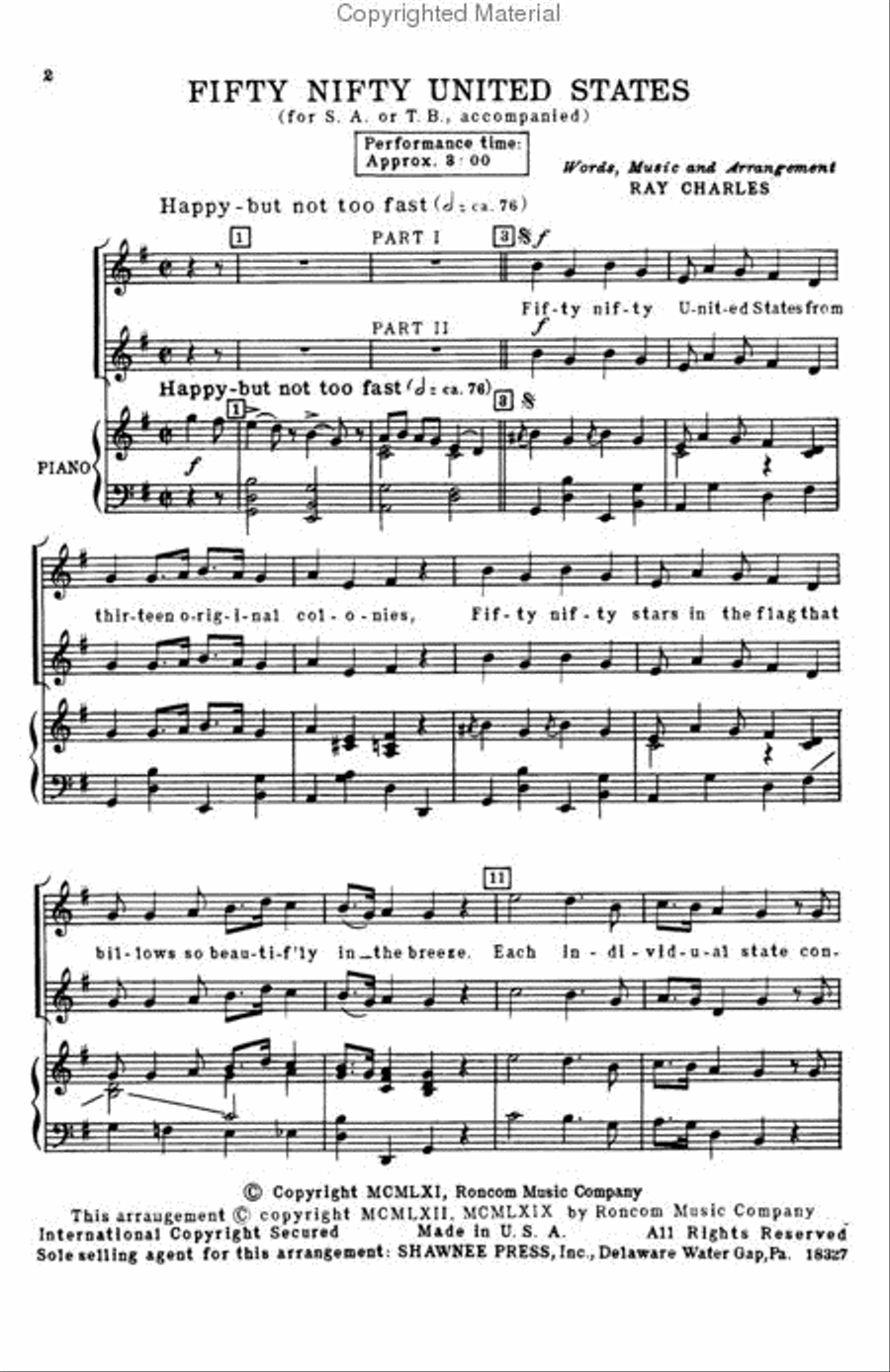 Fifty Nifty United States 2-Part scores gallery preview page 2