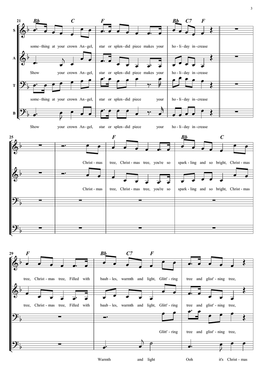 Song of the Christmastree 4-Part scores gallery preview page 3