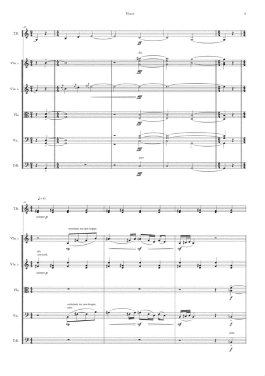 Heart Op.27 No.5 String Orchestra scores gallery preview page 6