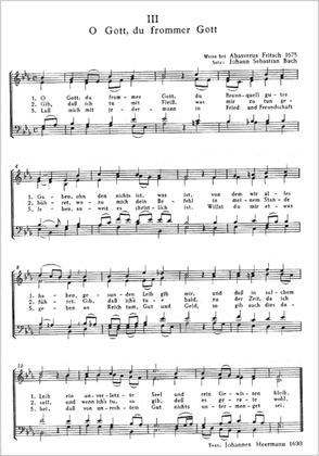 Vier Chorsatze von Bach, Kurig und zwei Kanons von Mozart