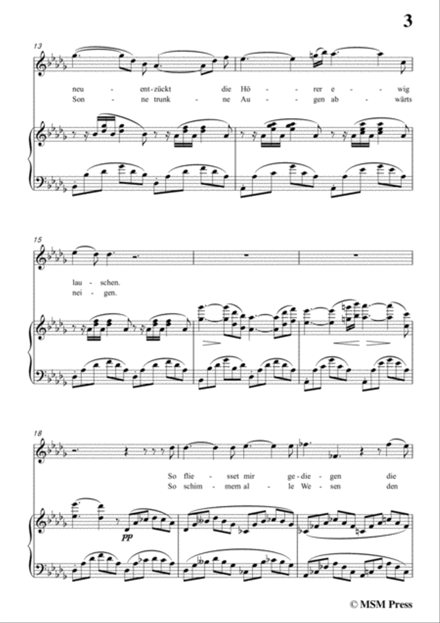 Schubert-Der Fluss,in D flat Major,for Voice&Piano Voice scores gallery preview page 5