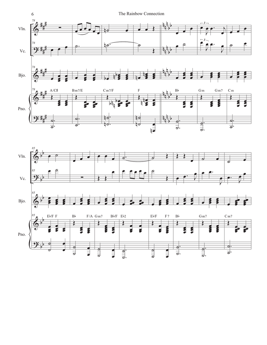 The Rainbow Connection The Rainbow Connection Piano Trio scores gallery preview page 6