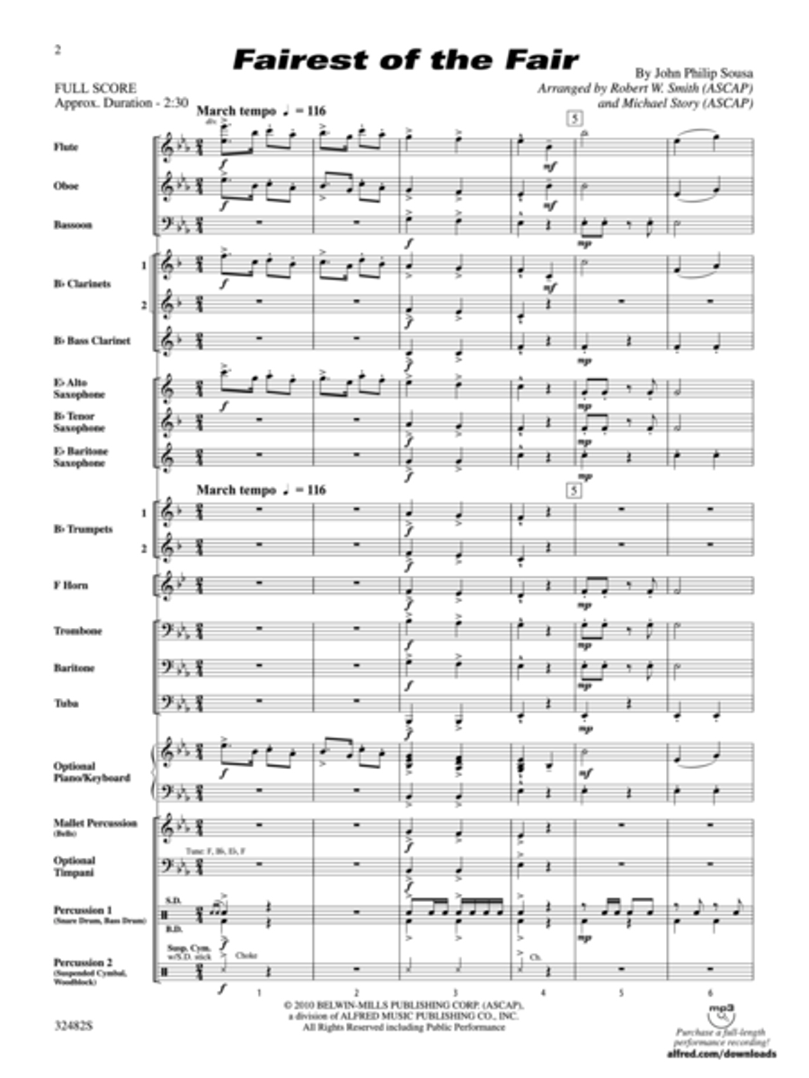 Fairest of the Fair Concert Band scores gallery preview page 2