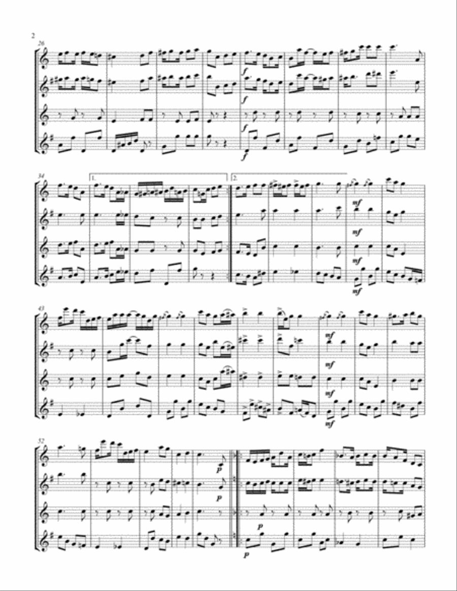 Country Club Woodwind Quartet scores gallery preview page 2
