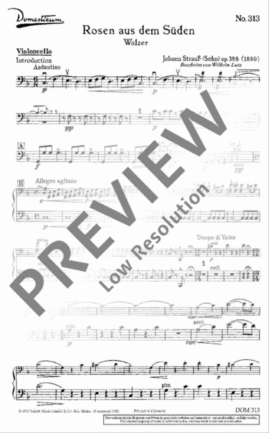 Rosen aus dem Süden Oboe scores gallery preview page 2