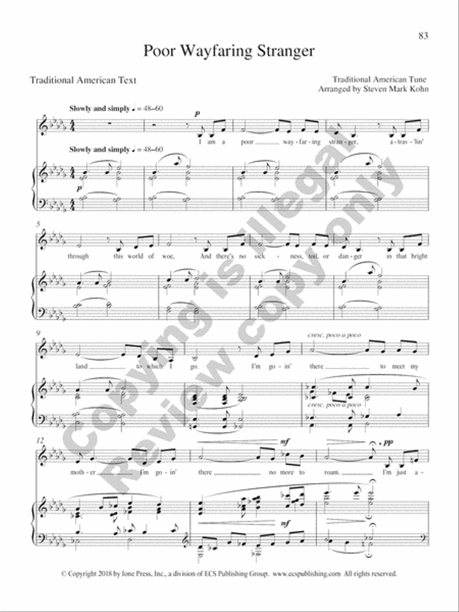 American Folk Set Low Voice scores gallery preview page 54