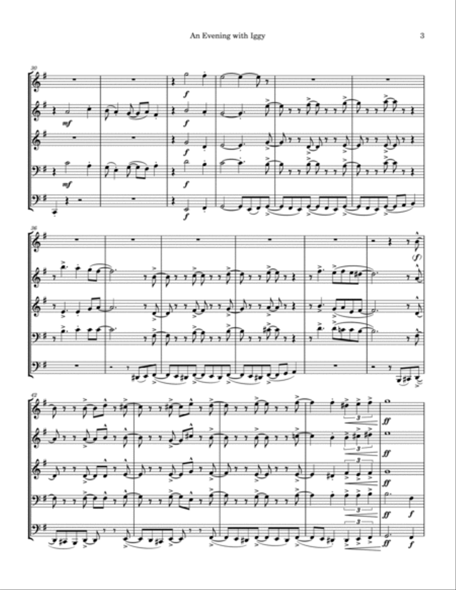 An Evening With Iggy Brass Ensemble scores gallery preview page 5