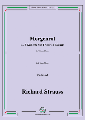 Richard Strauss-Morgenrot,in C sharp Major